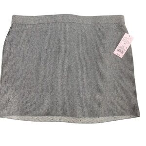 Wild Fable Women's Gray & Black Knit‎ Mini Skirt - Elastic Waist - XL